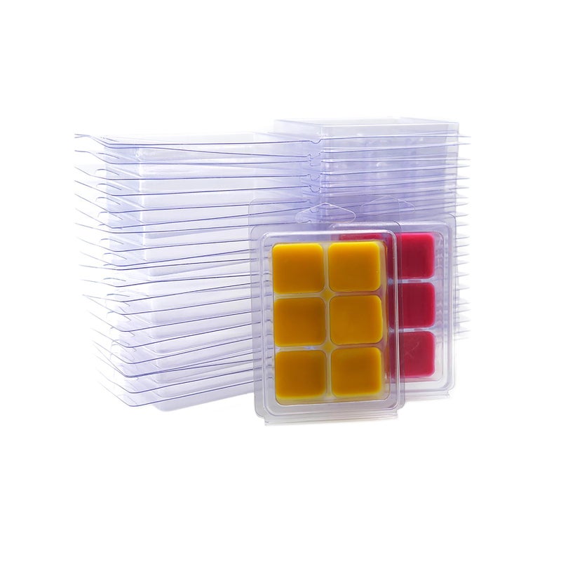 DGQ Wax Melt Molds - 125 Packs Clear Empty Plastic Wax Melt Clamshells for Wickless Wax Melt Candles - Image 1